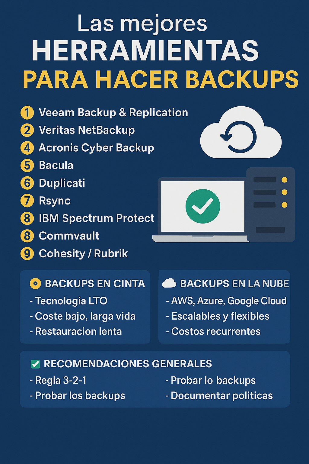 Imagen de Las mejores herramientas para hacer backups: en servidores, cinta y cloud
